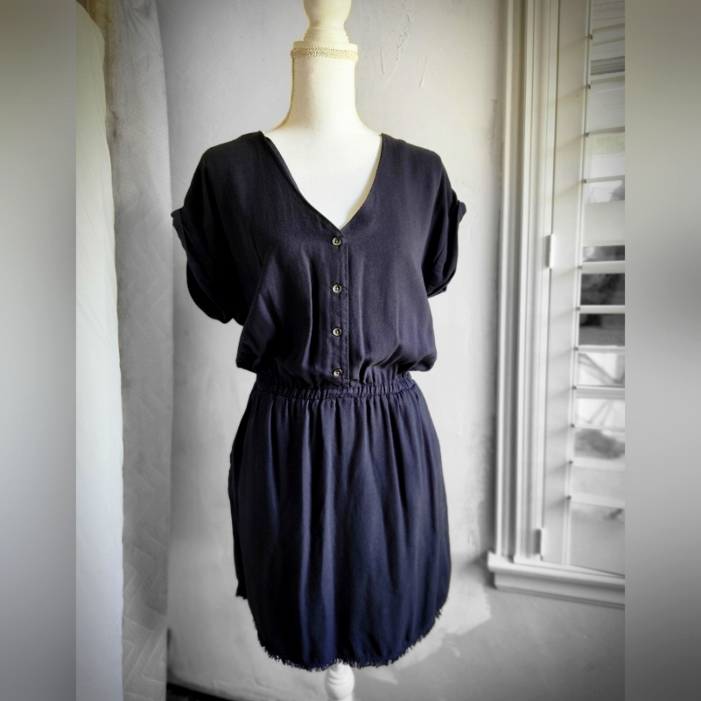 Splendid Kaya Black Crossover Back Dress Size Small Women